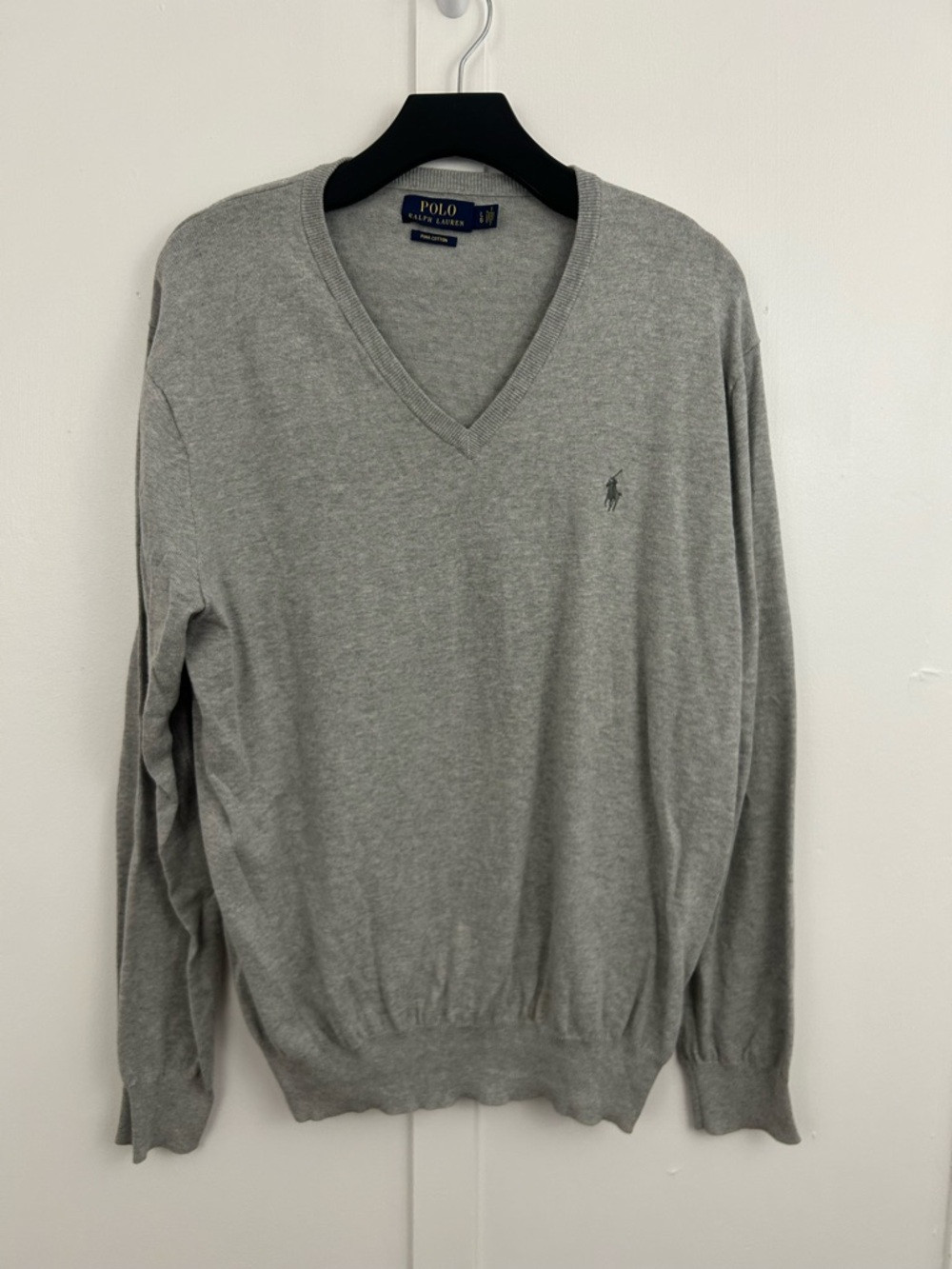 Polo Ralph Lauren mens gray sweater vneck size L